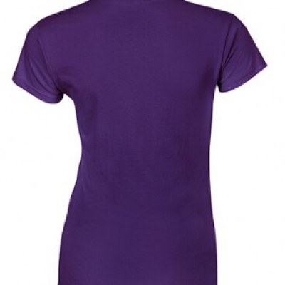 SKT041 purple 081 short sleeved women' s round neck collar t-shirt 76000L tee shirt supple providing women' s tshirts printed words pattern letters Logo t-shirts price side view